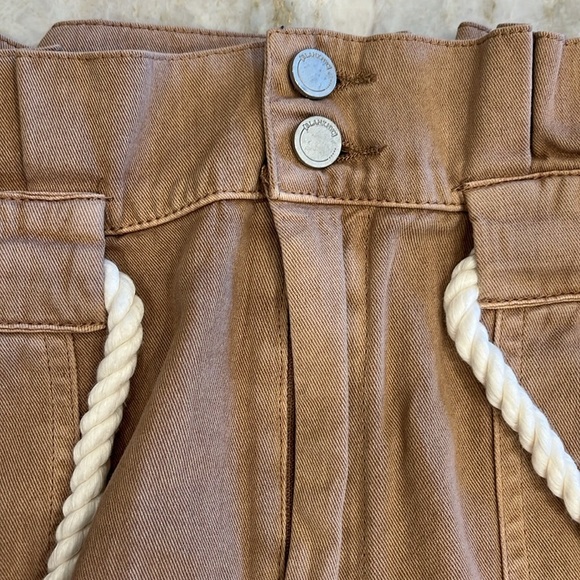 BLANKNYC | High Waist Paper Bag‎ Pants | Tan with Rope Belt | Large - Picture 11 of 16